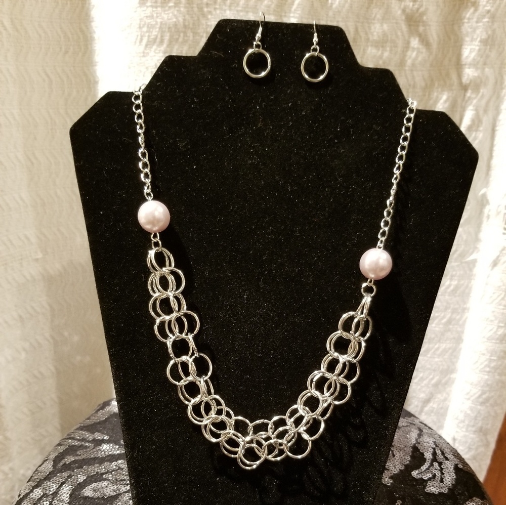 Paparazzi Hoops Pink Pearls